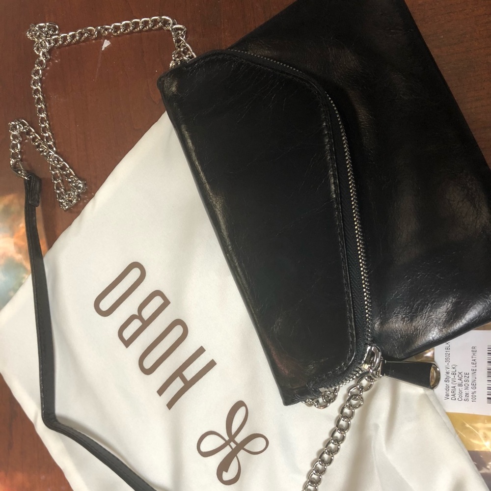 Daria—- Black Hobo crossbody/ clutch